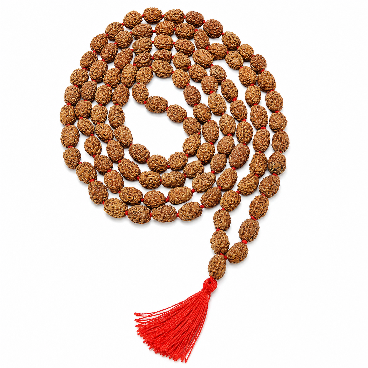 3 Mukhi Indonesian Rudraksha Mala – Confidence, Transformation & Positive Energy