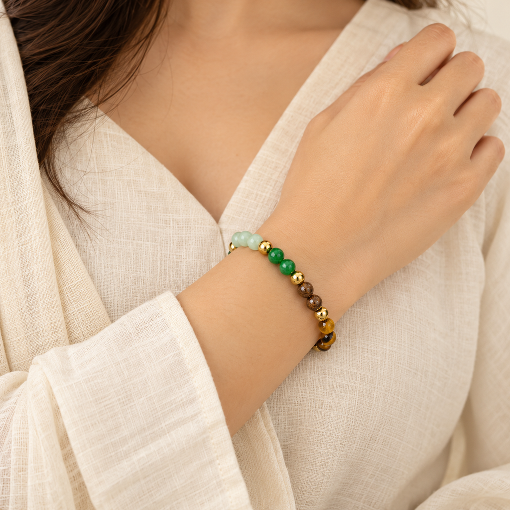 Natural Dhan Yog Crystal Bracelet – Wealth, Prosperity & Financial Abundance