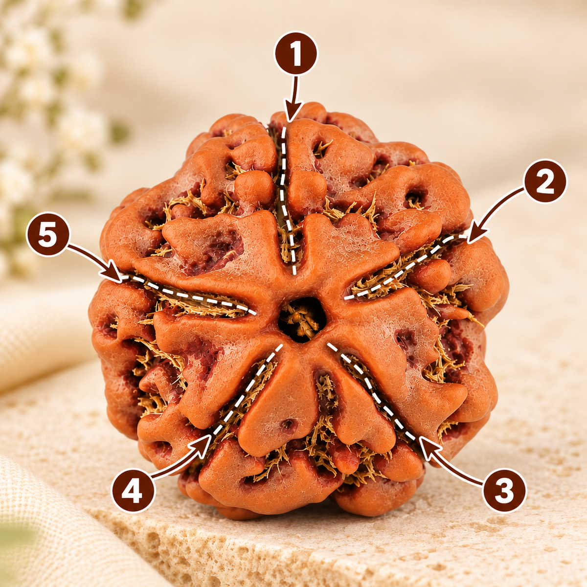 Natural 5 Mukhi Rudraksha (Nepali)