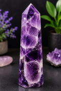 Natural Amethyst Crystal Tower – Peace, Intuition & Spiritual Protection