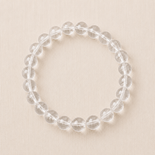 Natural Clear Quartz Crystal Bracelet – Clarity, Energy & Healing