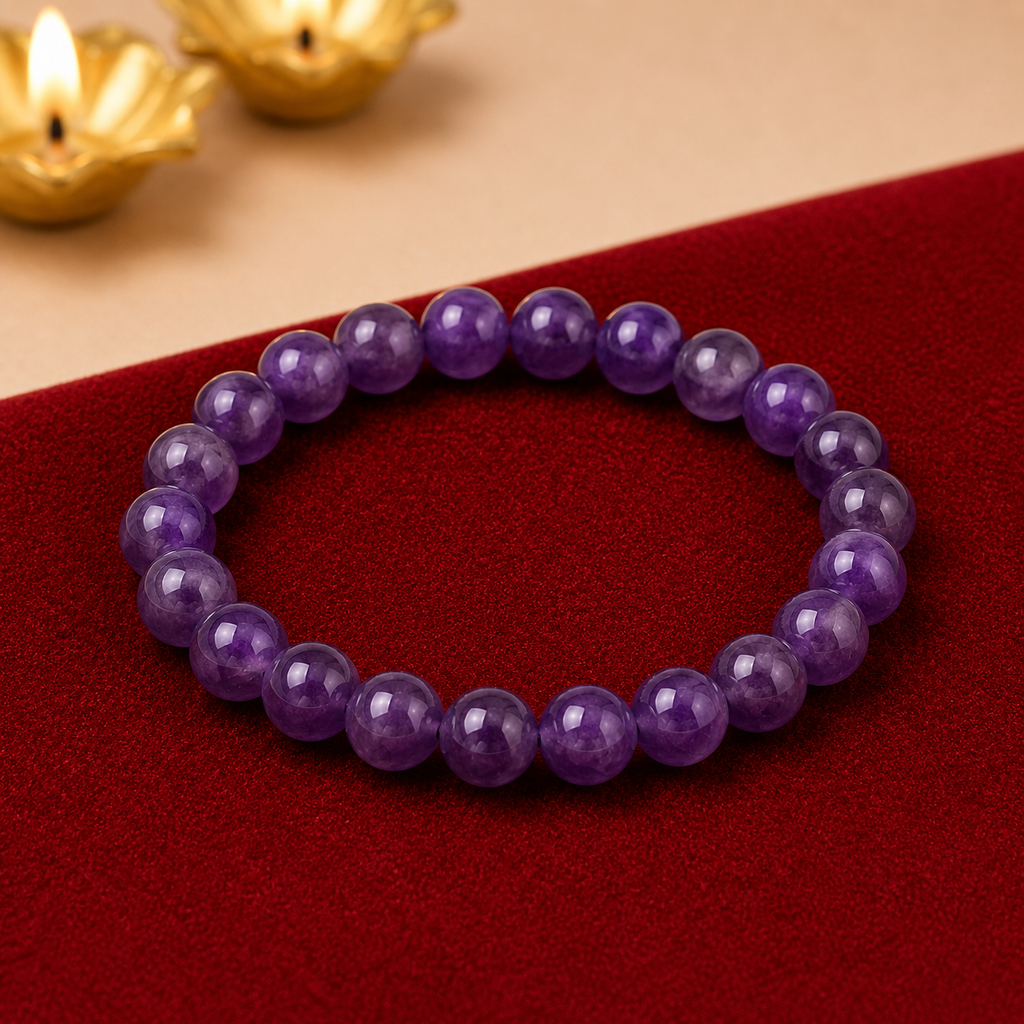 Natural Amethyst Crystal Bracelet – Peace, Intuition & Spiritual Protection