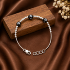 Silver Evil Eye Rakhi Bracelet | Adjustable Designer Rakhi for Brother | Premium Raksha Bandhan Gift