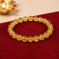 Natural Citrine Crystal Bracelet – Wealth, Abundance & Positive Energy