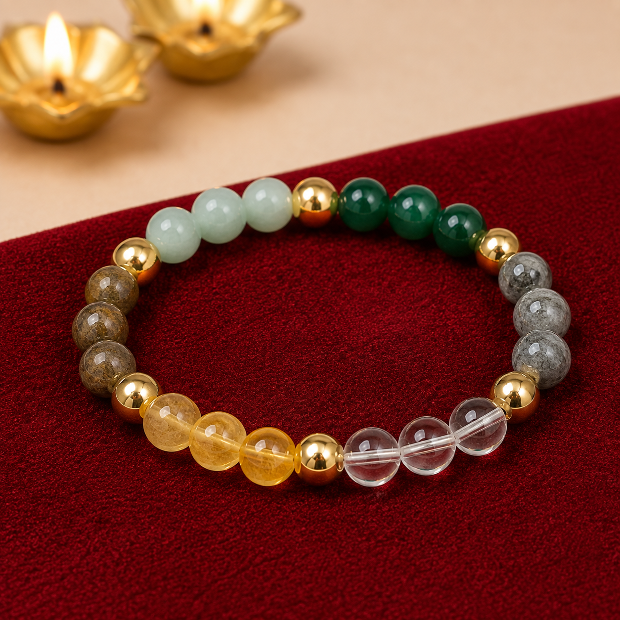 Natural Dhan Yog Crystal Bracelet – Wealth, Prosperity & Financial Abundance
