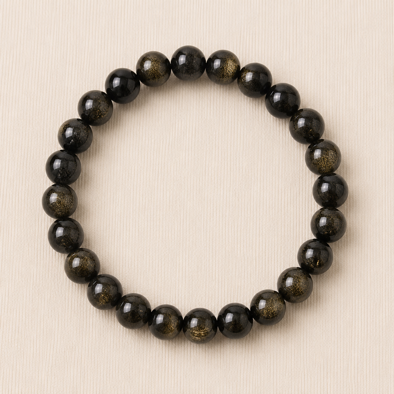 Natural Black Obsidian Crystal Bracelet – Protection, Grounding & Inner Strength