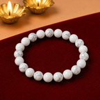 Natural Howlite Crystal Bracelet – Calm, Clarity & Inner Peace