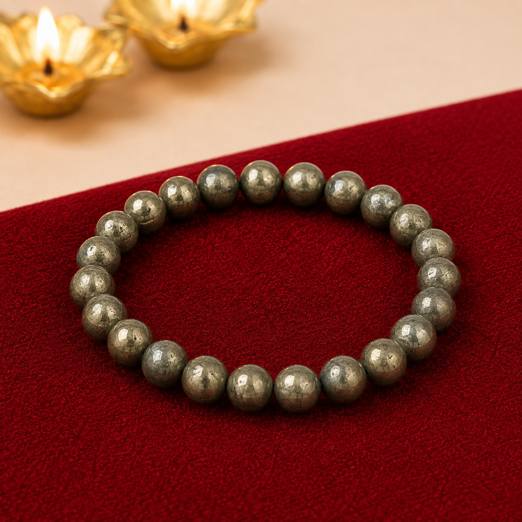 Natural Pyrite Crystal Bracelet – Wealth, Protection & Confidence
