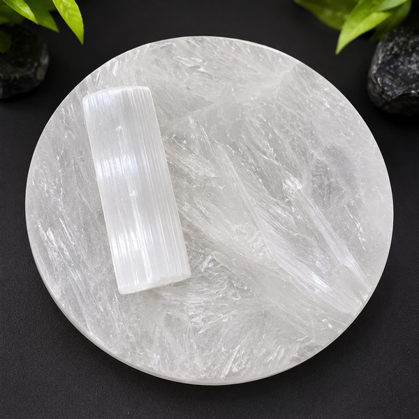Natural Raw Selenite Charging Plate