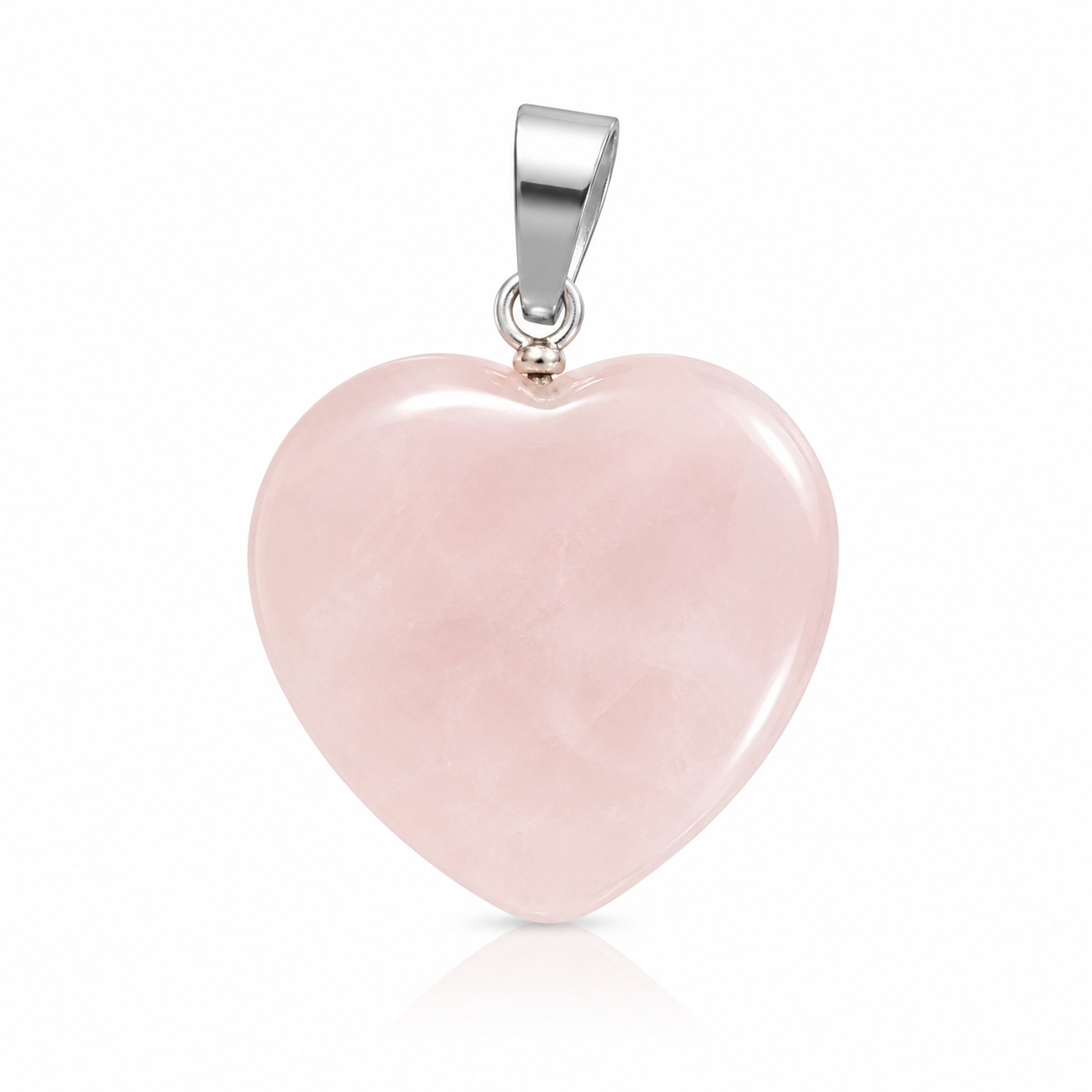 Natural Rose Quartz Heart Pendant – Love, Healing & Heart Chakra Energy