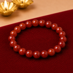 Natural Red Onyx Crystal Bracelet – Strength, Confidence & Protection