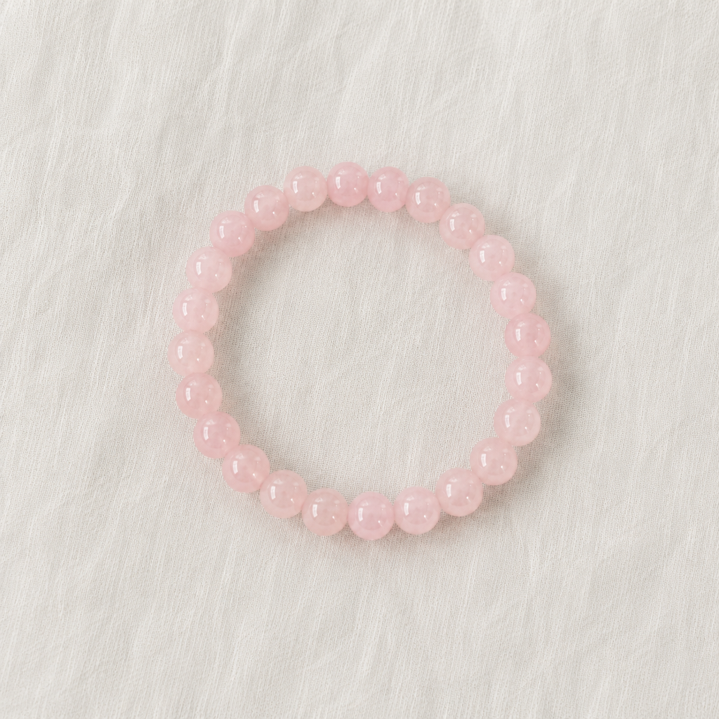 Premium Rose Quartz Crystal Bracelet – Love & Positive Energy