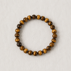 Natural Tiger Eye Crystal Bracelet – Strength, Focus & Protection