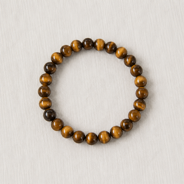 Natural Tiger Eye Crystal Bracelet – Strength, Focus & Protection