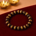 Natural Tiger Eye Crystal Bracelet – Strength, Focus & Protection