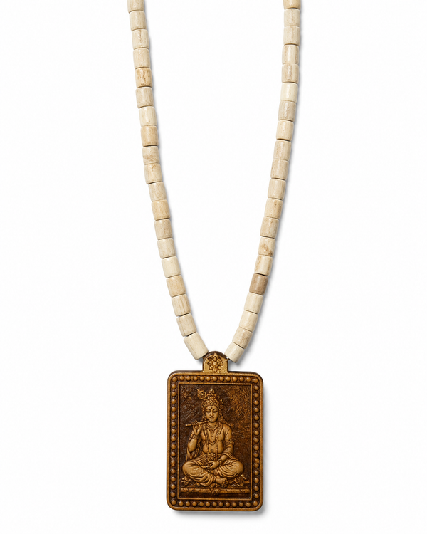 Tulsi Mala with Divine Locket – Spiritual Protection, Devotion & Positive Energy