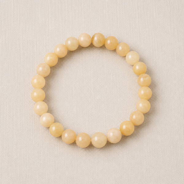 Natural Yellow Calcite Crystal Bracelet – Confidence, Clarity & Positive Energy