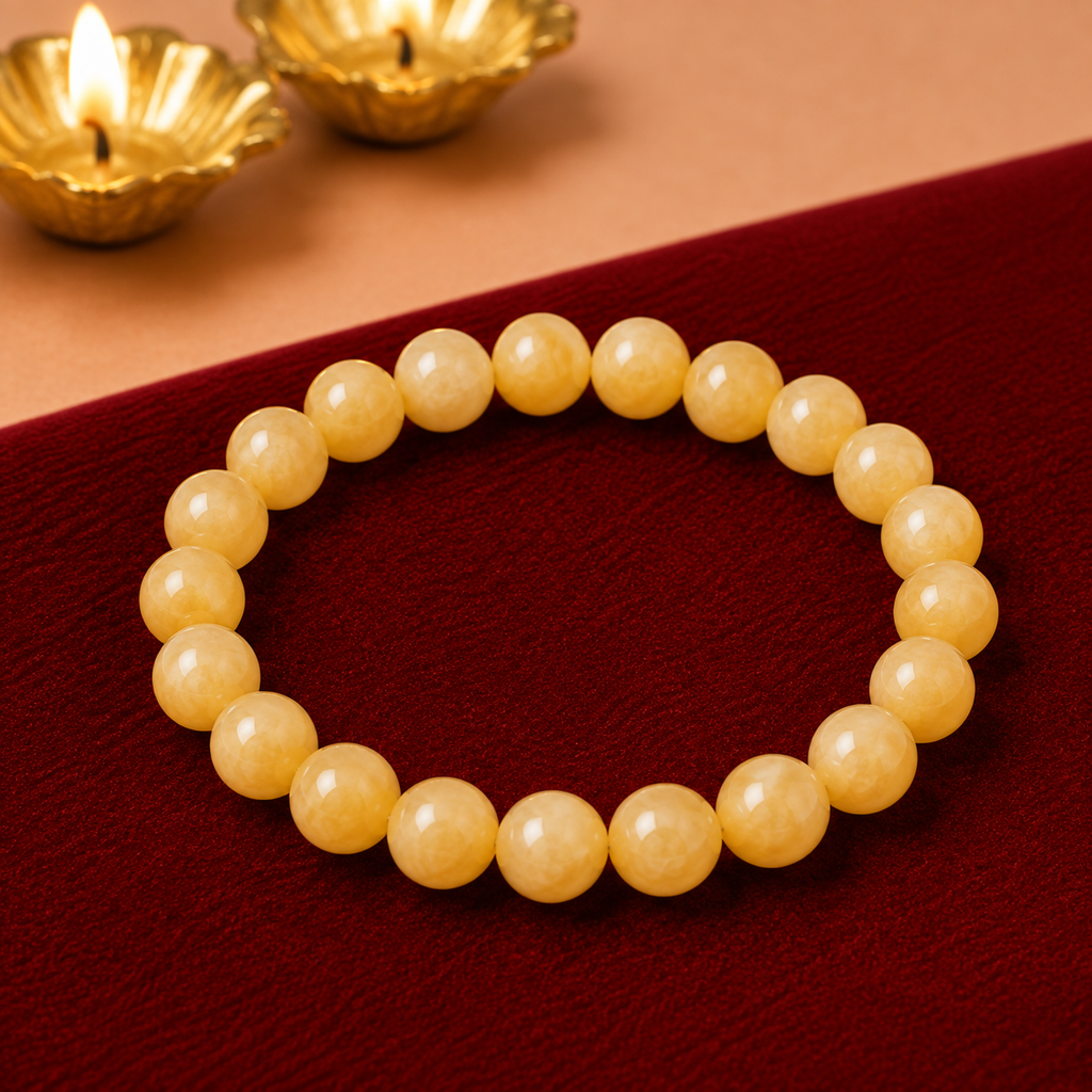 Natural Yellow Calcite Crystal Bracelet – Confidence, Clarity & Positive Energy